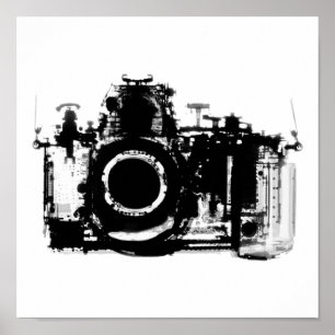 X-RAY VISION CAMERA - ZWART EN WITTE POSTER