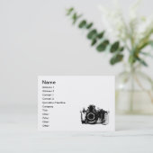 X-RAY VISION CAMERA - ZWART EN WITTE VISITEKAARTJE (Staand voorkant)