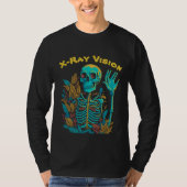 X-Ray Vision -  grappig spooky skelet T-shirt (Voorkant)