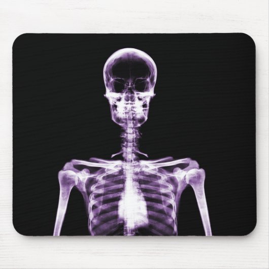 X-Ray Vision Paars Single Skeleton Muismat (Voorkant)