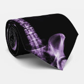 X-Ray Vision Paars Single Skeleton Stropdas (Opgerold)