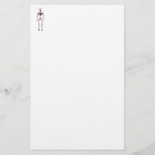 X-Ray Vision Single Skeleton White Red Briefpapier