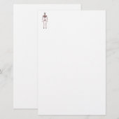 X-Ray Vision Single Skeleton White Red Briefpapier (Voorkant / Achterkant)