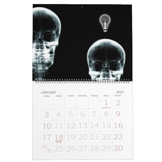 X-Ray Vision Skeleton 2012 Agenda Kalender (Jan 2027)
