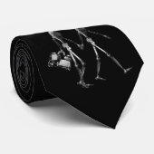 X-RAY VISION SKELETON COUPLE REIZEN B&W STROPDAS (Opgerold)