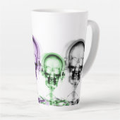 X-Ray Vision Skeleton Music Hoofdtelefoon Latte Mok (Rechterhoek)