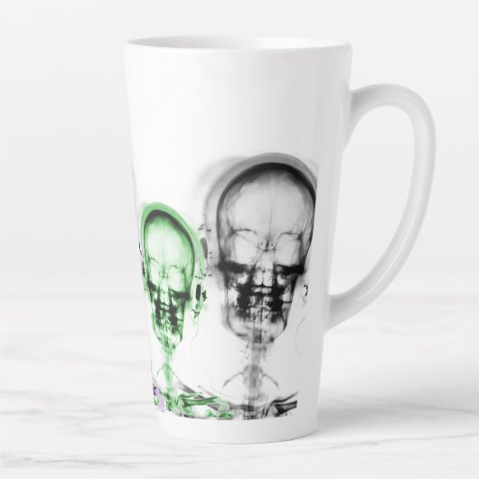 X-Ray Vision Skeleton Music Hoofdtelefoon Latte Mok (Rechts)