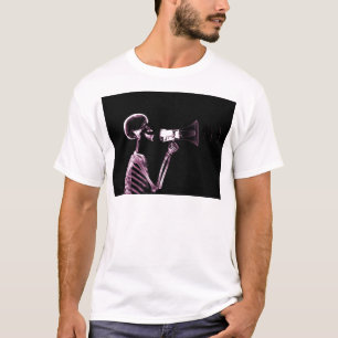X-RAY VISION SKELETON OP MEGAPHONE-PINK T-SHIRT