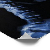 X-RAY VISION SKELETON SINGON ON ON RETRO MIC - BLU POSTER (Hoek)