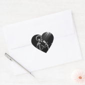 X-RAY VISION SKELETON SINGON OP RETRO MIC - B&W HART STICKER (Envelop)