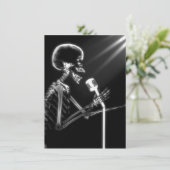 X-RAY VISION SKELETON SINGON OP RETRO MIC - B&W KAART (Staand voorkant)