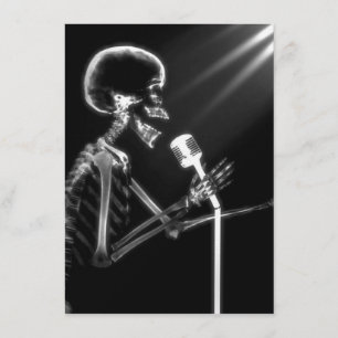 X-RAY VISION SKELETON SINGON OP RETRO MIC - B&W KAART