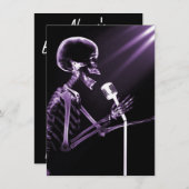 X-RAY VISION SKELETON SINGON OP RETRO MIC PAARS KAART (Voorkant / Achterkant)