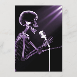 X-RAY VISION SKELETON SINGON OP RETRO MIC PAARS KAART