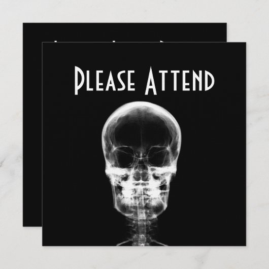 X-RAY VISION SKELETON SKULL - B&W KAART (Voorkant / Achterkant)