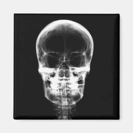 X-RAY VISION SKELETON SKULL - B&W MAGNEET (Voorkant)
