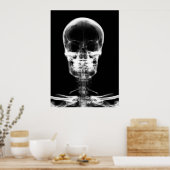 X-RAY VISION SKELETON SKULL - B&W POSTER (Keuken)