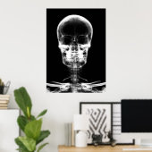 X-RAY VISION SKELETON SKULL - B&W POSTER (Thuiskantoor)