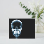X-RAY VISION SKELETON SKULL - BLUE BRIEFKAART (Staand voorkant)