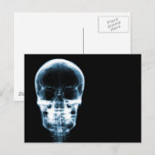 X-RAY VISION SKELETON SKULL - BLUE BRIEFKAART (Voorkant / Achterkant)