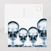 X-Ray Vision Skeleton Skull - Blue Briefkaart (Voorkant / Achterkant)