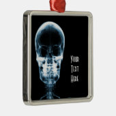 X-RAY VISION SKELETON SKULL - BLUE METALEN ORNAMENT (Rechts)