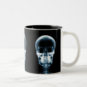X-RAY VISION SKELETON SKULL - BLUE TWEEKLEURIGE KOFFIEMOK