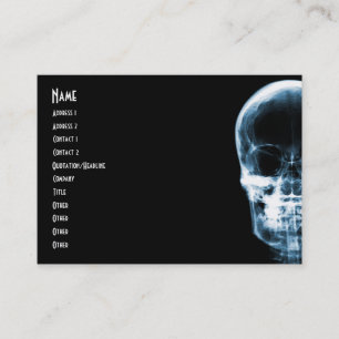 X-RAY VISION SKELETON SKULL - BLUE VISITEKAARTJE