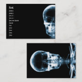 X-RAY VISION SKELETON SKULL - BLUE VISITEKAARTJE (Voorkant / Achterkant)