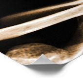 X-RAY VISION SKELETON SKULL - ORANJE POSTER (Hoek)