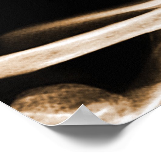 X-RAY VISION SKELETON SKULL - ORANJE POSTER (Hoek)