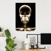 X-RAY VISION SKELETON SKULL - ORANJE POSTER (Thuiskantoor)