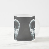 X-RAY VISION SKELETON SKULL - ORIGINEEL MATGLAS KOFFIEMOK (Voorkant rechts)