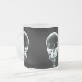 X-RAY VISION SKELETON SKULL - ORIGINEEL MATGLAS KOFFIEMOK (Voorkant links)