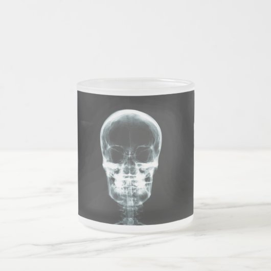 X-RAY VISION SKELETON SKULL - ORIGINEEL MATGLAS KOFFIEMOK (Center)