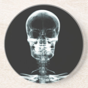 X-RAY VISION SKELETON SKULL - ORIGINEEL ZANDSTEEN ONDERZETTER