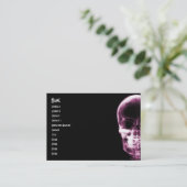 X-RAY VISION SKELETON SKULL - PINK VISITEKAARTJE (Staand voorkant)