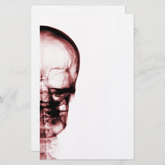 X-RAY VISION SKELETON SKULL - RED BRIEFPAPIER (Voorkant / Achterkant)