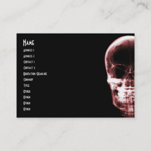 X-RAY VISION SKELETON SKULL - RED VISITEKAARTJE