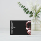 X-RAY VISION SKELETON SKULL - RED VISITEKAARTJE (Staand voorkant)