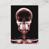 X-RAY VISION SKELETON SKULL - RED VISITEKAARTJE (Achterkant)