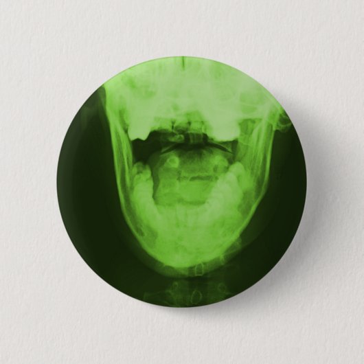 X-rayed 3 - Radioactive Green Ronde Button 5,7 Cm (Voorkant)