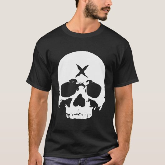 X schedel Halloween Gothic Punk T-shirt (Voorkant)