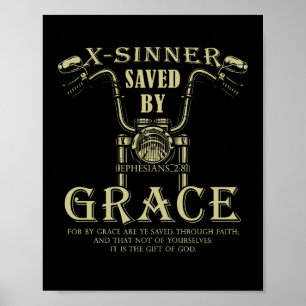 X-Sinner opgeslagen door Grace Christelijk Faith M Poster