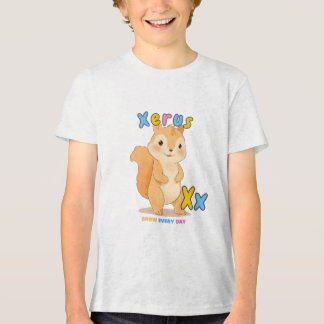 “X staat voor Xerus” Alfabet T-shirt – Groei Elke