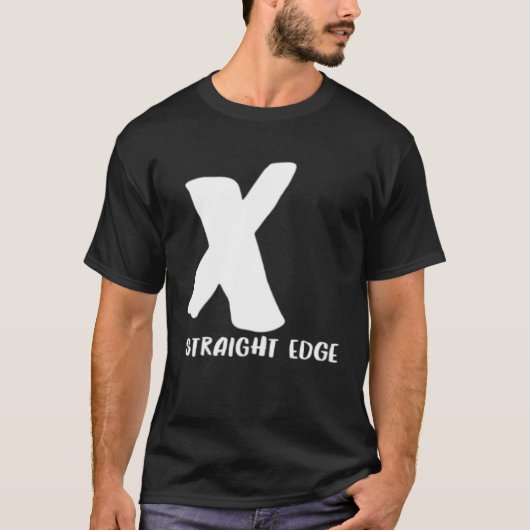 X Straight Edge Hardcore Punk Rock Blijf Straight T-shirt (Voorkant)