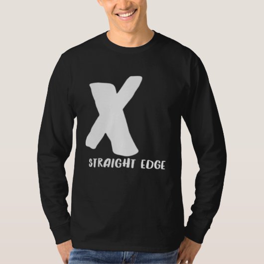 X Straight Edge Hardcore Punk Rock Stay Straight T-shirt (Voorkant)