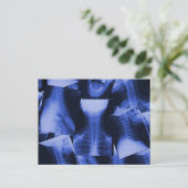 X-straling - elektromagnetisch blauw briefkaart (Staand voorkant)