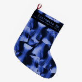 X-straling elektromagnetisch blauw grote kerstsok (Voorkant (Hangend))