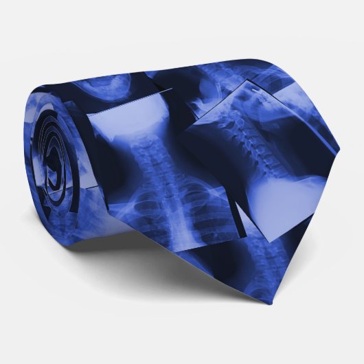 X-straling elektromagnetisch blauw stropdas (Opgerold)
